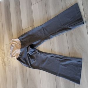 Large Charcoal Gray Dress Maternity Pants with full belly band